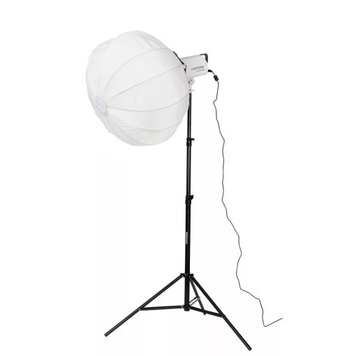 Godox LE300Bi Bi-Color LED Podcast lámpa Szett Gömb Softboxal - Fehér (Bi - 65cm - 2,6m)