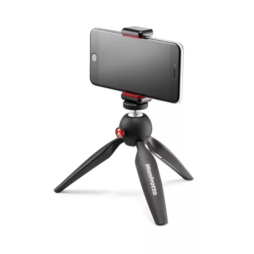 Manfrotto Pixi mini állvány MII, univerzális okostelefon tartóval (MKPIXICLMII-BK)