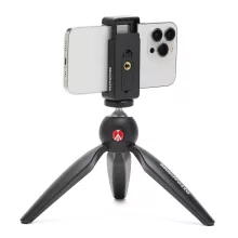 Manfrotto Pixi mini állvány MII, univerzális okostelefon tartóval (MKPIXICLMII-BK)