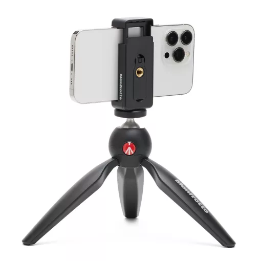 Manfrotto Pixi mini állvány MII, univerzális okostelefon tartóval (MKPIXICLMII-BK)