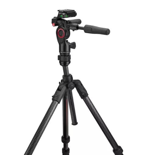 Manfrotto Befree GT karbon állvány tekerős zár +3D live fotó/videó fej (MKBFRTC4GTFB-3W)