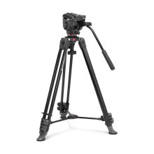 Manfrotto 500X Fluid fej alumínium ikerlábas videó állvánnyal (MVK500XAM)