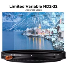 K&F Concept NANO-X, CPL+VARIO ND2-32 szűrő, w/o black cross, HD, vízlep, karcálló, törlőkendő, 40,5mm (KF-01-2048V1)