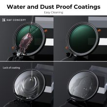 K&F Concept NANO-X, CPL+VARIO ND2-32 szűrő, w/o black cross, HD, vízlep, karcálló, törlőkendő, 95mm (KF-01-2325V1)