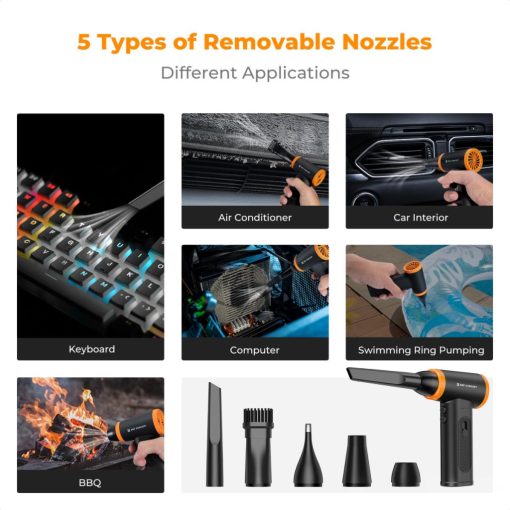 K&F Concept 12in1 beépített akkumulátoros porfújó, 150000RPM (KF-08-050)