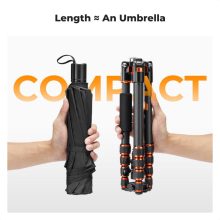 K&F Concept C225C0+BH-25 karbon állvány, 155cm magasság, 8kg teherbírás (KF-09-077V3)