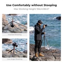 K&F Concept C225C0+BH-25 karbon állvány, 155cm magasság, 8kg teherbírás (KF-09-077V3)