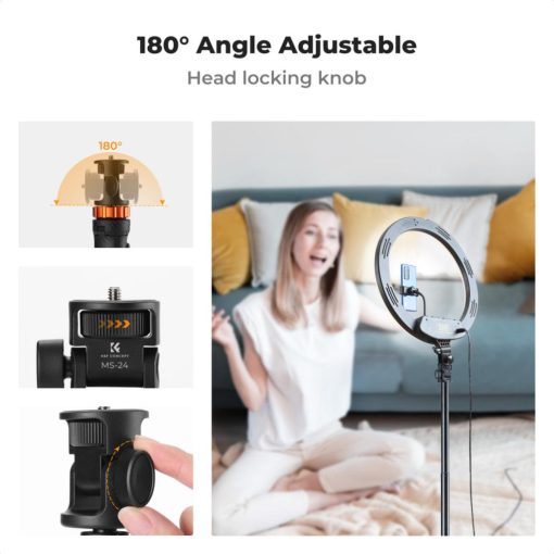 K&F Concept MS-24 állvány, 175cm, selfie bot, Gopro adapter, telefon adapter, bluetooth kioldó (KF-09-143)