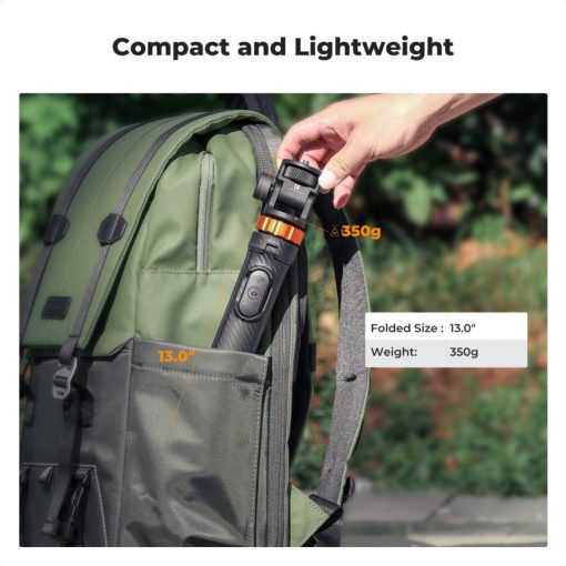 K&F Concept MS-24 állvány, 175cm, selfie bot, Gopro adapter, telefon adapter, bluetooth kioldó (KF-09-143)