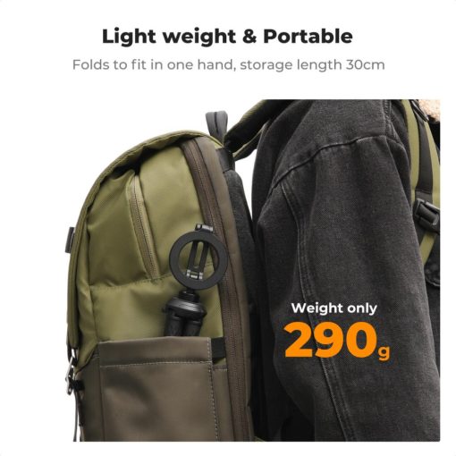 K&F Concept hajlítható lábú állvány, Magsafe, Gopro adapter, bluetooth kioldó (KF-09-164)