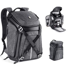   K&f Concept Alpha Backpack 25 literes, fotós hátizsák, vízálló, szürke (KF-13-105)