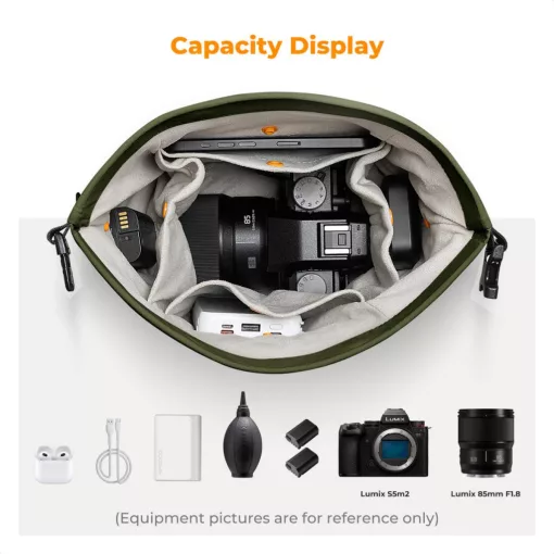 K&F Concept Urban Wander 11, 5L, fotós oldaltáska, zöld (KF-13-168V3)