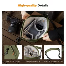 K&F Concept Urban Wander 11, 5L, fotós oldaltáska, zöld (KF-13-168V3)