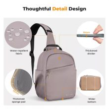 K&F Concept U08 egyvállas mini fotós hátizsák, 5L, rózsaszín (KF-13-171V1)