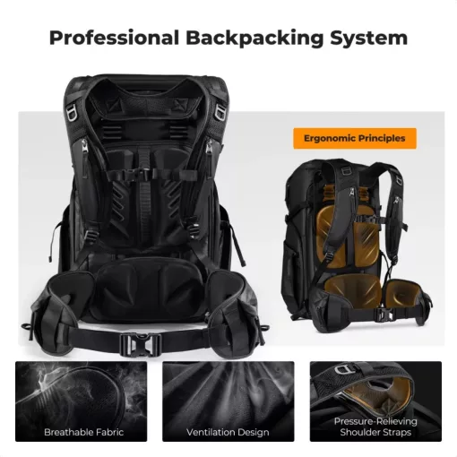 K&F Concept 30L Star Wander 02, fotós hátizsák, fekete (KF-13-206V1)