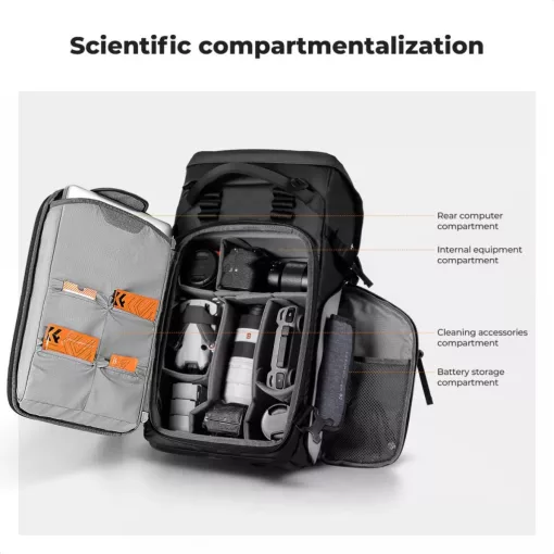 K&F Concept 30L Star Wander 02, fotós hátizsák, fekete (KF-13-206V1)
