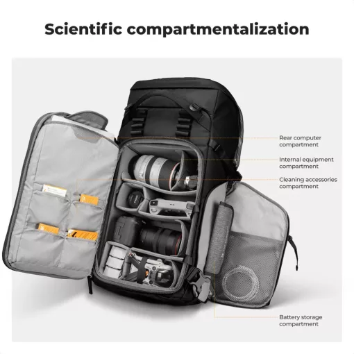K&F Concept 40L Star Wander 05, fotós hátizsák, fekete (KF-13-207V1)