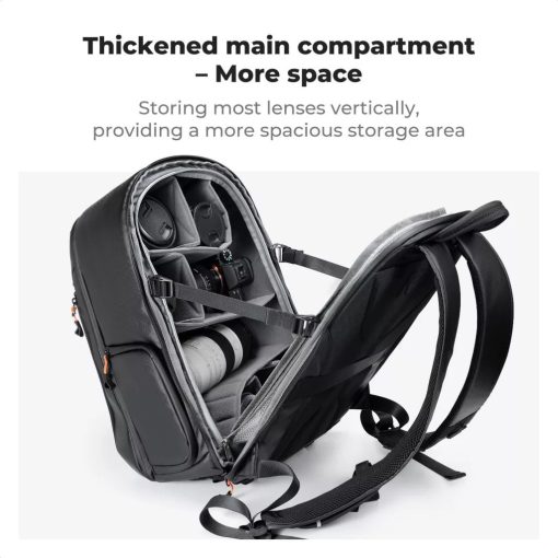 K&F Concept Nature Wander 11, 25L, fotós hátizsák, 15,6" laptoptartó, fekete (KF-13-211)