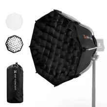 K&F Concept 40cm átmérőjű, octagonal softbox, gyorscsatlakozás, méhsejt rács, Mini Bowens csatlak. (KF-18-0013)