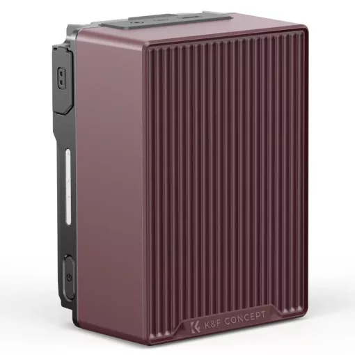K&F Concept V-Mount akkumulátor, 99Wh, 14.8V, 6700mAH, 100W, BP, dual D-TAP, bordó -KF-28-0092V1