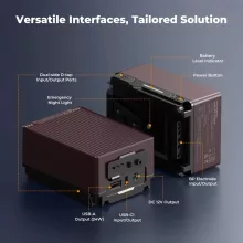 K&F Concept V-Mount akkumulátor, 99Wh, 14.8V, 6700mAH, 100W, BP, dual D-TAP, bordó -KF-28-0092V1