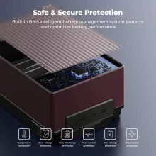K&F Concept V-Mount akkumulátor, 99Wh, 14.8V, 6700mAH, 100W, BP, dual D-TAP, bordó -KF-28-0092V1
