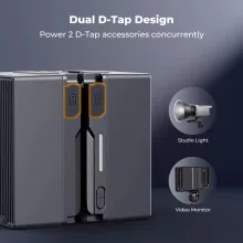 K&F Concept V-Mount akkumulátor, 99Wh, 14.8V, 6700mAH, 100W, BP, dual D-TAP, szürke - KF-28-0092