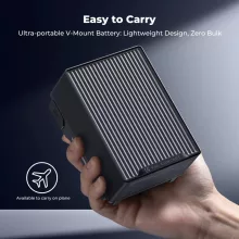 K&F Concept V-Mount akkumulátor, 99Wh, 14.8V, 6700mAH, 100W, BP, dual D-TAP, szürke - KF-28-0092