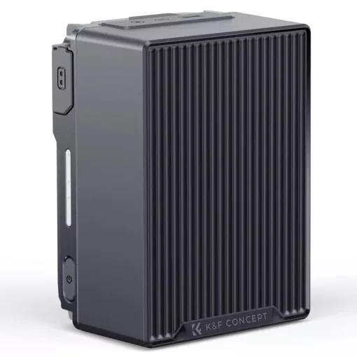 K&F Concept V-Mount akkumulátor, 99Wh, 14.8V, 6700mAH, 100W, BP, dual D-TAP, szürke - KF-28-0092