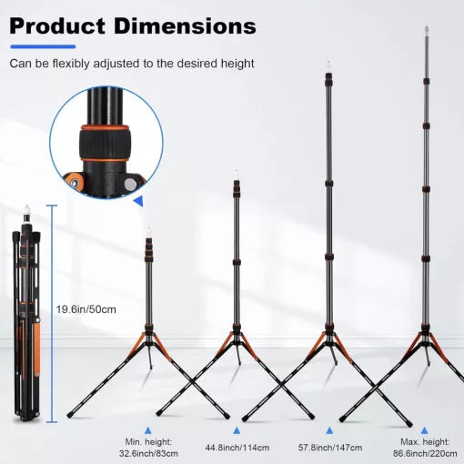 Mikrosat Nano 220  Alu Kompakt Lámpaállvány (max. 2,5kg, 220 cm)
