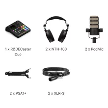 RODE RODECASTER DUO PODCAST ÉS AUDIO PRODUKCIÓS 2X SZETT