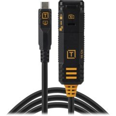   TETHER TOOLS TetherPro Optima 10G USB-C TetherBoost Locking Extension Cable, 16’ (4.8m) fekete (TBP3G2-BLK)
