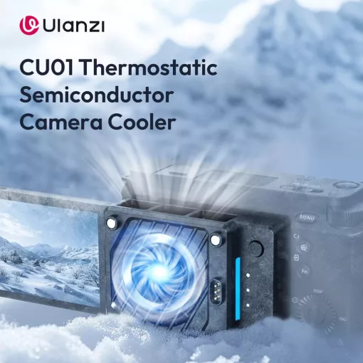 Ulanzi CU1, kamera hűtő ventilátor, hőmérséklet-szabályozott félvezető egység, fekete (UL-C046)