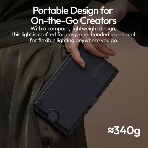 Ulanzi K6500 Led lámpa, 10W, 8000mAh, 2900K-6500K, Bluetooth-vezérlés, mágneses (UL-L149)