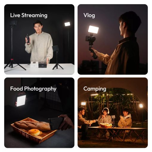 Ulanzi K6500 Led lámpa, 10W, 8000mAh, 2900K-6500K, Bluetooth-vezérlés, mágneses (UL-L149)