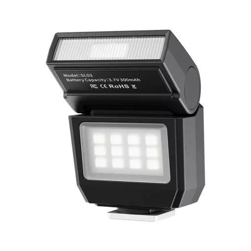 Ulanzi SL03 Spark Lite mini vaku és Led, dönthető, GN8, középpontos érintkező, fekete (UL-L200)