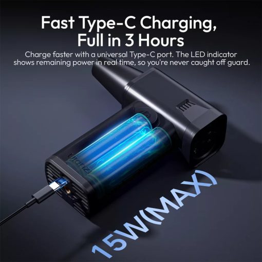 Ulanzi AD02 Storm beépített akkumulátoros porfújó, 130000RPM, fekete (UL-X086)